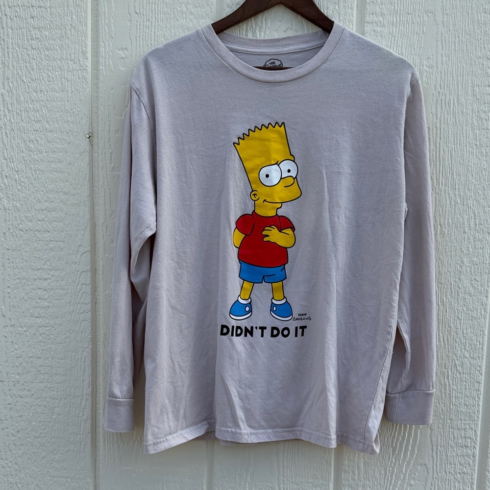 Bart Simpson Size L Long Sleeve TShirt Edgy
Graphics Front Back “I Didn’t Do It”